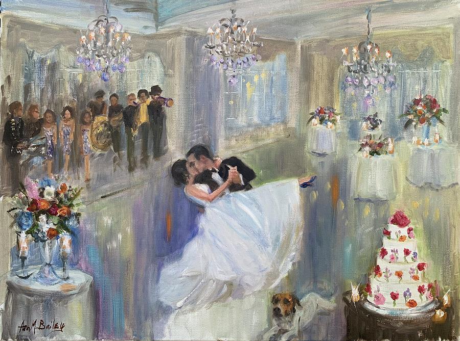 Kelly and Daniel First Dance Painting by Ann Bailey