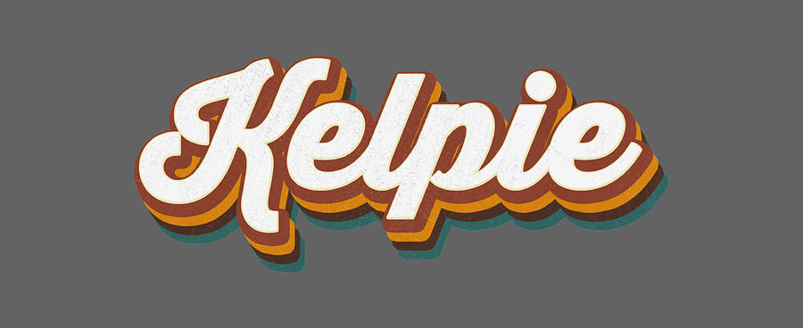 Catfish Painting - Kelpie  Australian Kelpie Retro Baby boy by Martin Young