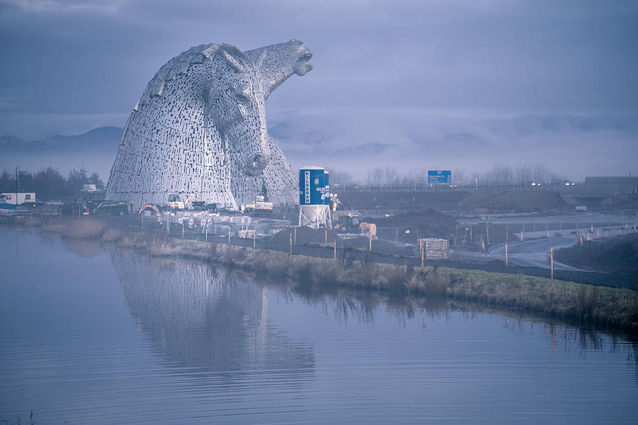 Kelpies Construction Photograph by Theasis