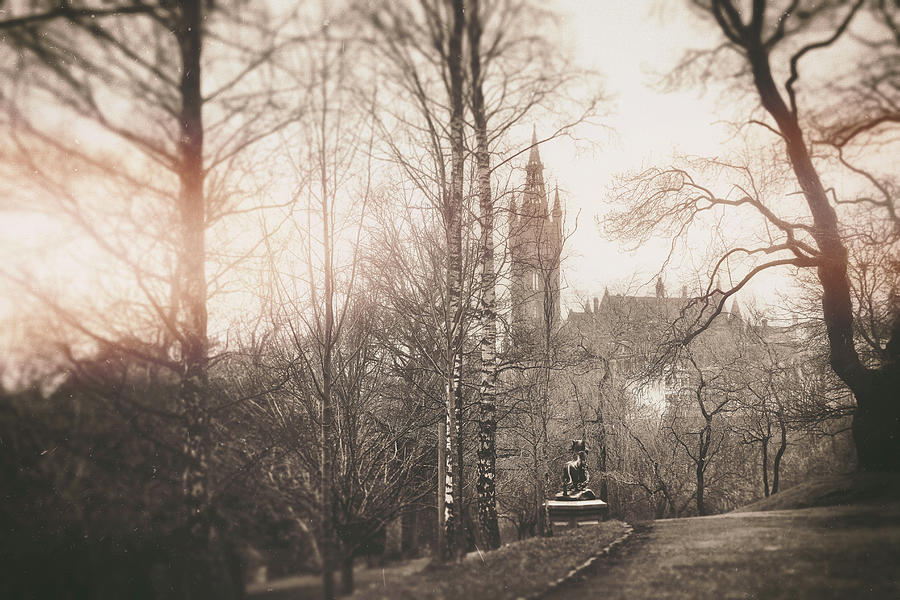 Kelvingrove Park and Glasgow University Scotland Vintage  Photograph by Carol Japp