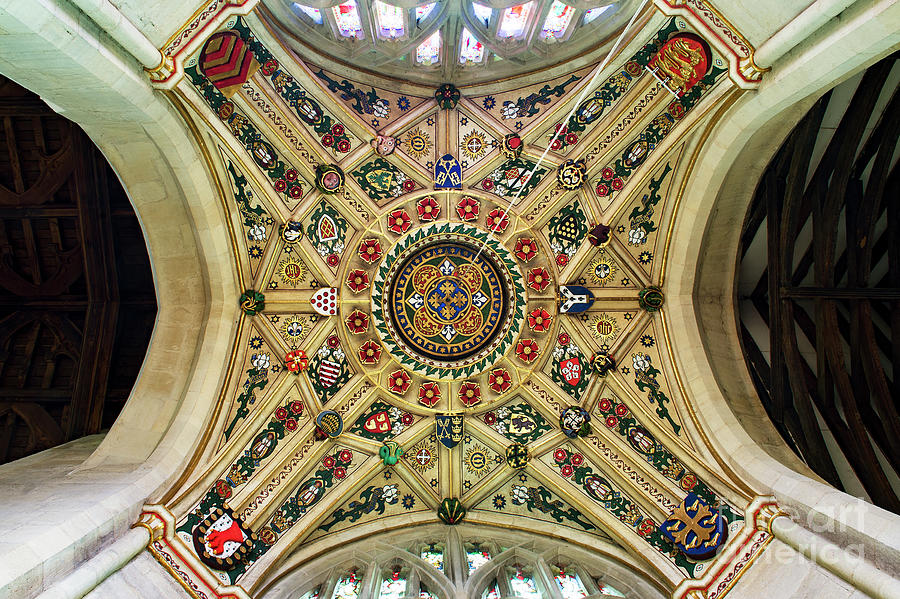 Kempsford Church Decorative Ceiling Photograph by Tim Gainey