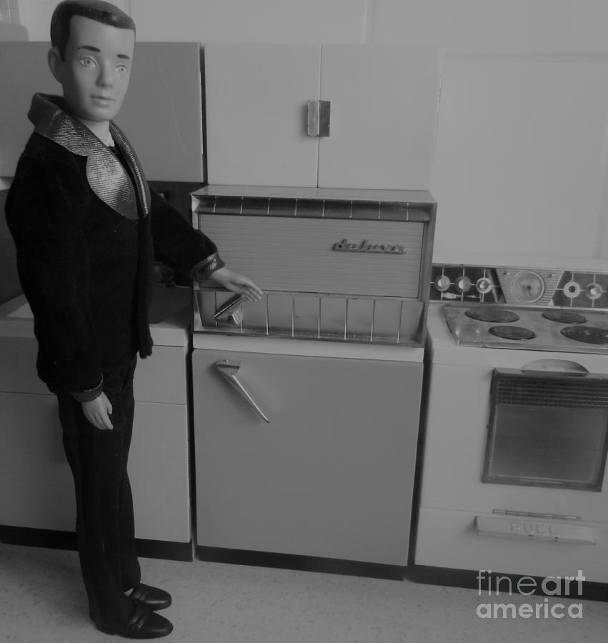Ken In His 1960 Kitchen Digital Art