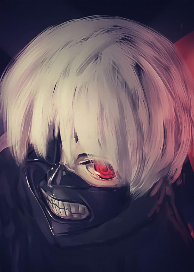 Ken Kaneki angry Digital Art by Michael Anime