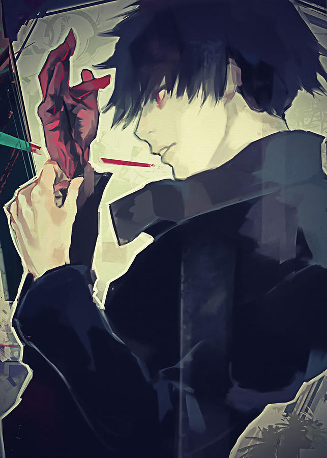 Ken Kaneki hand dead Digital Art by Michael Anime