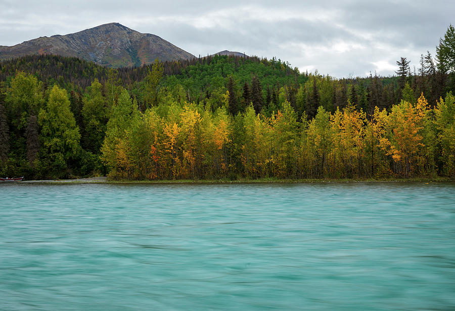 Kenai River In Autumn Turquoise Tranquility Photograph
