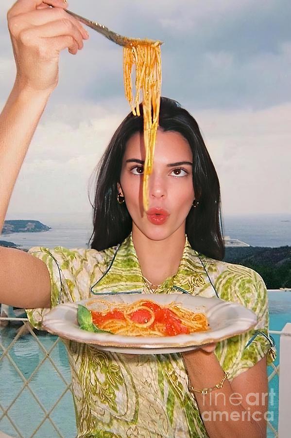 Kendall and her Spaghetti Painting by Craig Leanne - Pixels