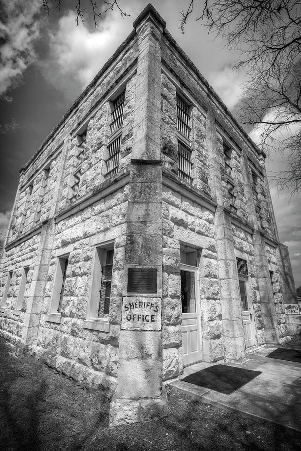 Kendall County Historic Jail and Sheriffs Office - Monochrome Photograph by Lynn Bauer