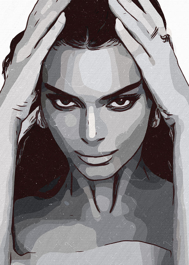 Kendall Jenner Artwork Painting by Taoteching Art