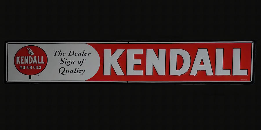 Man Cave Sign Photograph - Kendall oil sign by Flees Photos