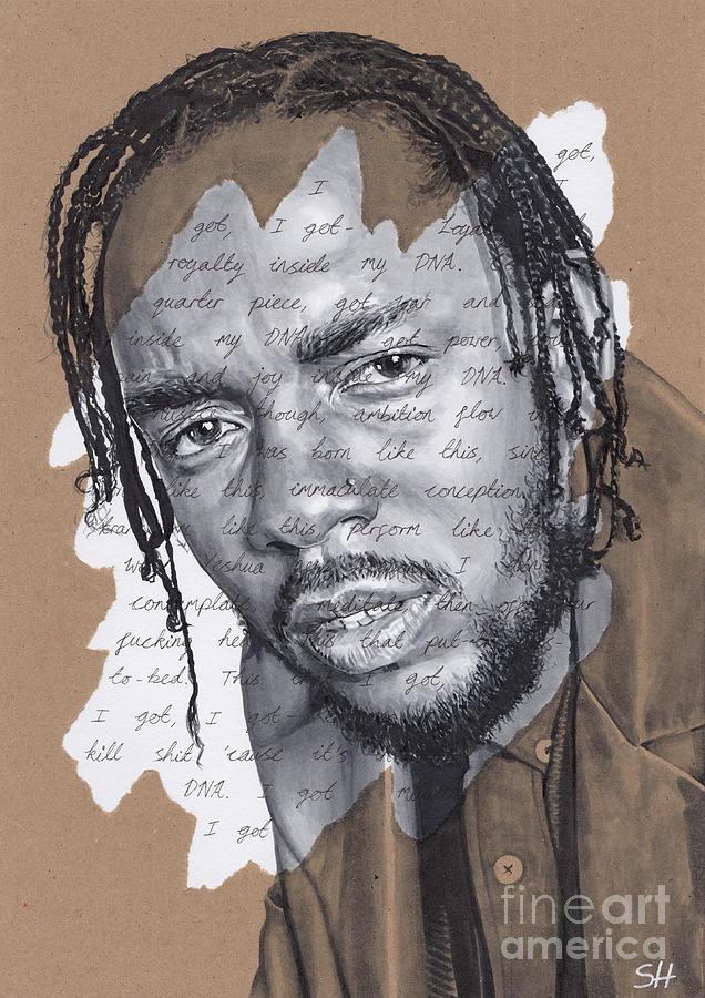 Kendrick Lamar DNA Drawing by Sara Has.