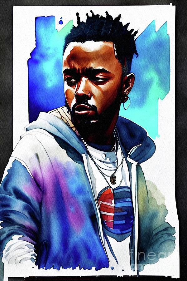 Kendrick Lamar, Music Star Painting by John Springfield - Pixels