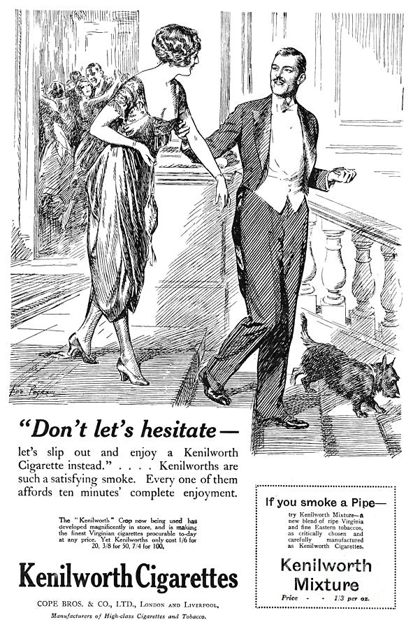 Kenilworth Cigarettes Advertisement, 1921 Drawing by Granger