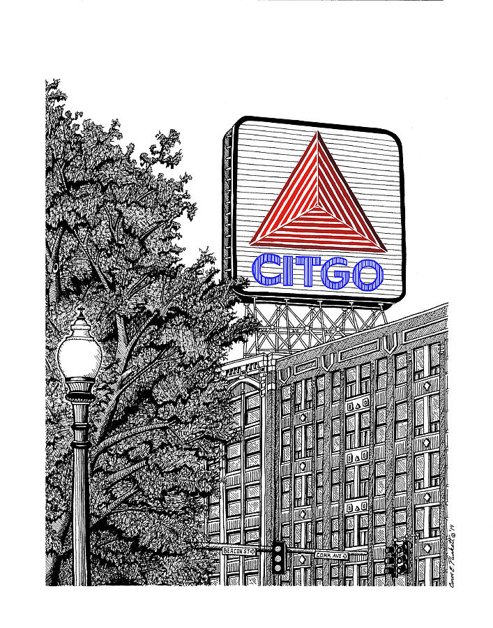 Boston Citgo Sign/ Fenway Shirt - Boston - Posters and Art Prints