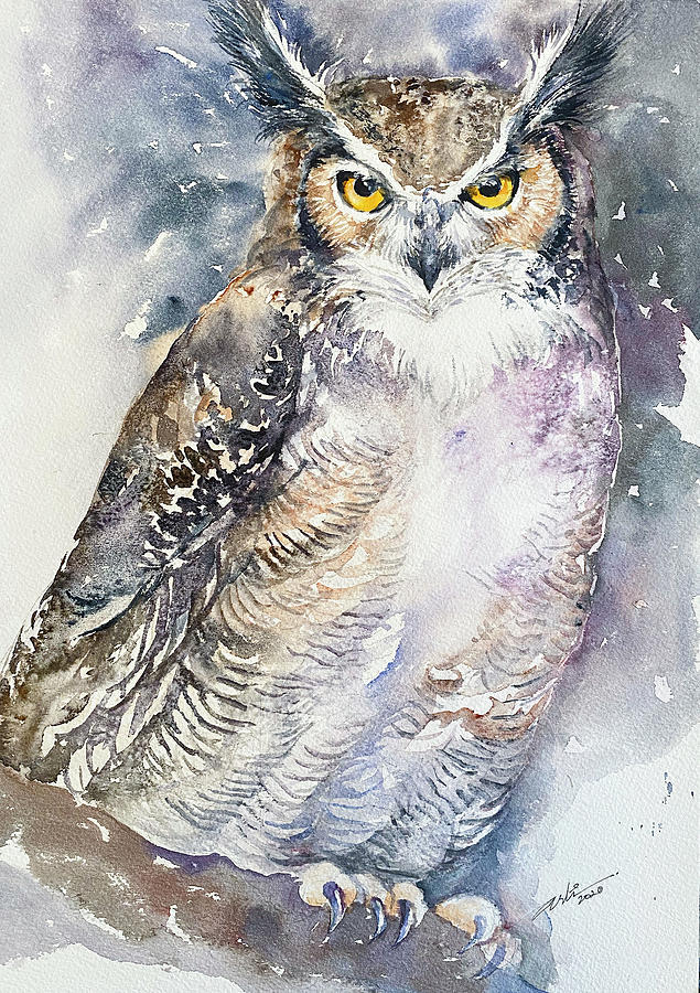 Kenneth the Owl Painting by Arti Chauhan