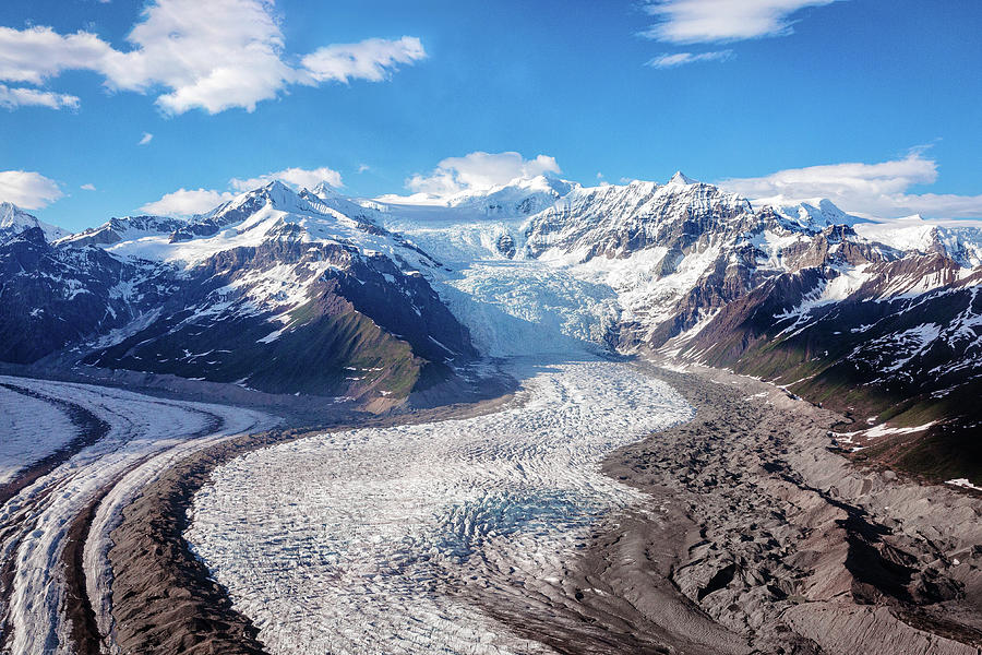 Kennicott Glacier - Aerial Photograph by Alex Mironyuk
