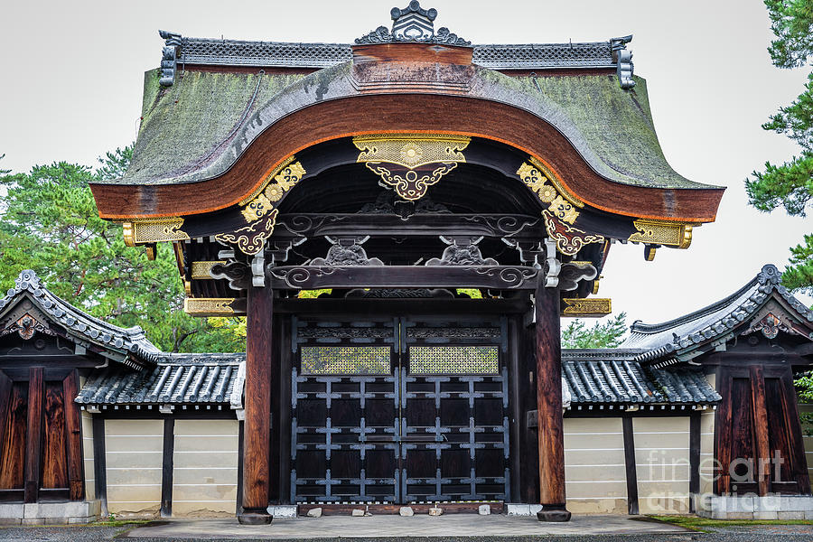 Kenshunmon gate of the Kyoto imperial palace Photograph by Lyl Dil Creations