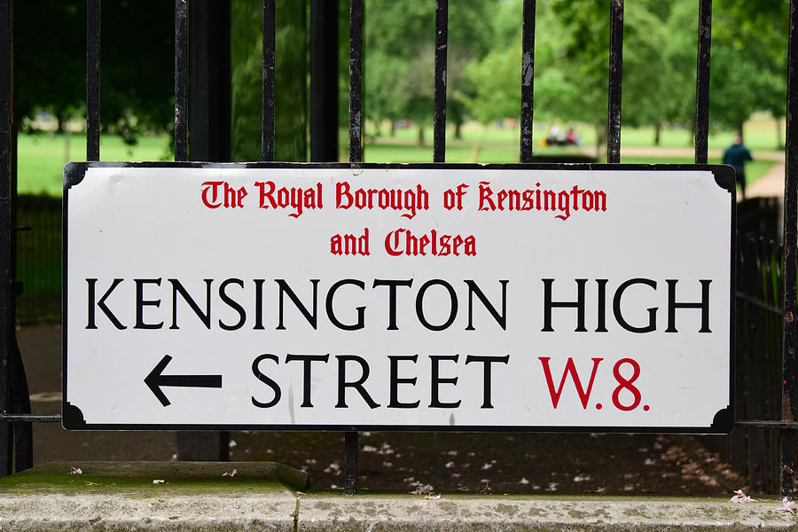 Kensington High Street sign Photograph by Sergio Amiti
