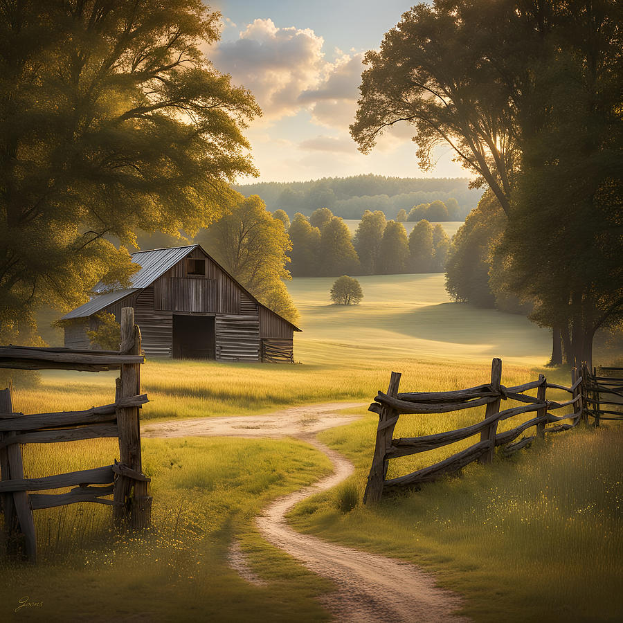 Kentucky Barn 2 Digital Art by Greg Joens