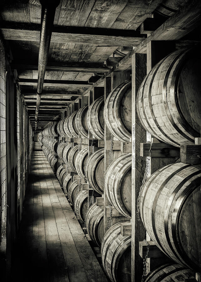 Kentucky Photograph - Kentucky Bourbon Trail 4 - Black and White by Eric Glaser