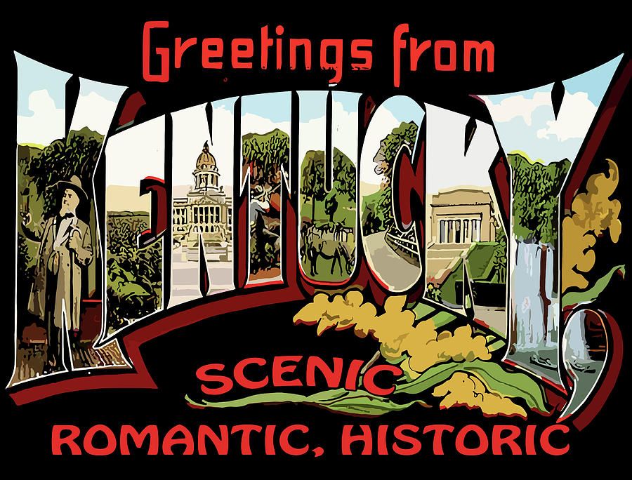 Landmark Digital Art - Kentucky Letters, Scenic, Romantic, Historic by Long Shot