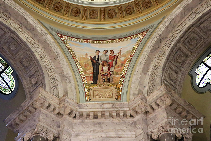 Kentucky State Capitol Rotunda Mural Culture-The Fruits of Knowledge  9736 Photograph by Jack Schultz