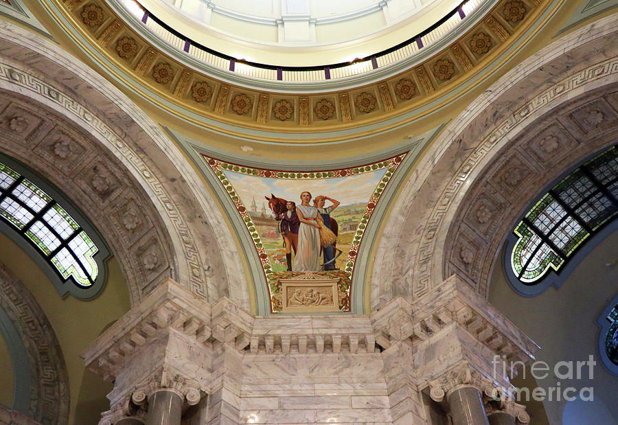 Kentucky State Capitol Rotunda Mural Nature-The Bounty of the Land 9735 Photograph by Jack Schultz