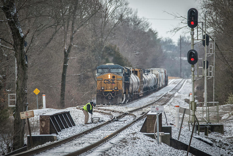 Kentucky Winter Railroading Hopkinsville Ky Photograph by Jim Pearson