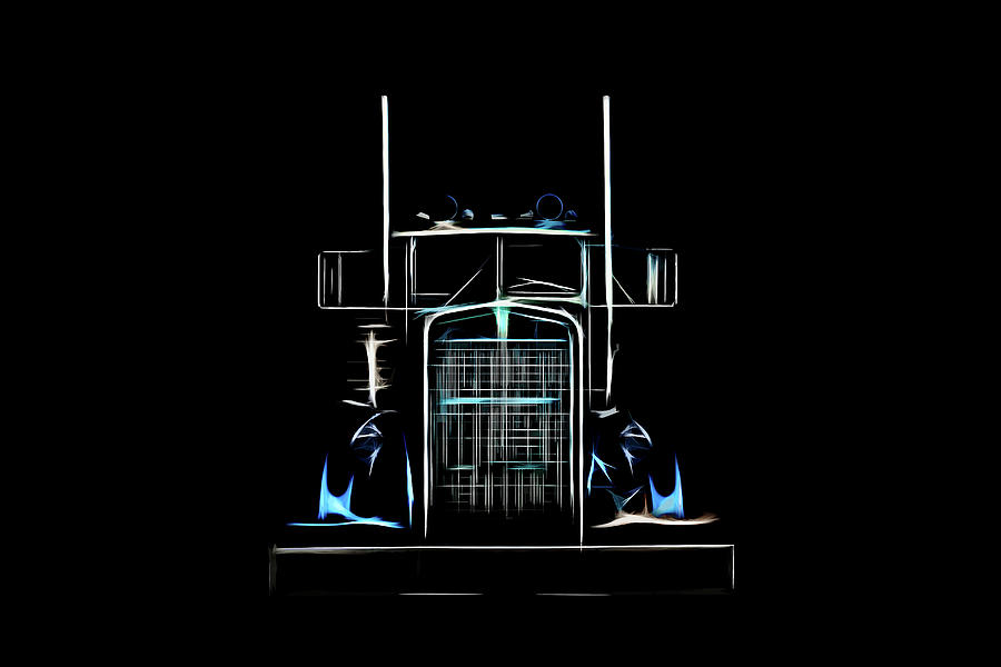 Vintage Digital Art - Kenworth in the Abstract by Douglas Pittman