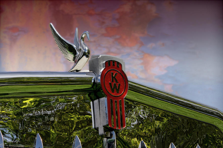 Kenworth Semi Truck Emblem And Logo 0132 Photograph by Nick Gray - Fine