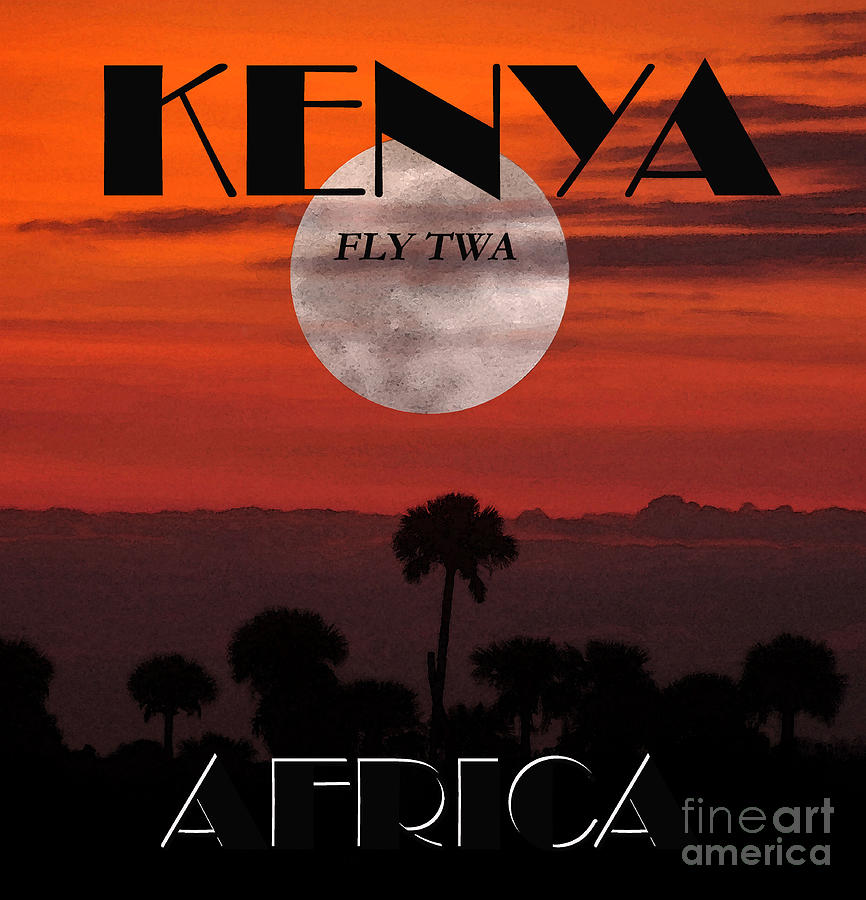 Kenya fly TWA Mixed Media by David Lee Thompson