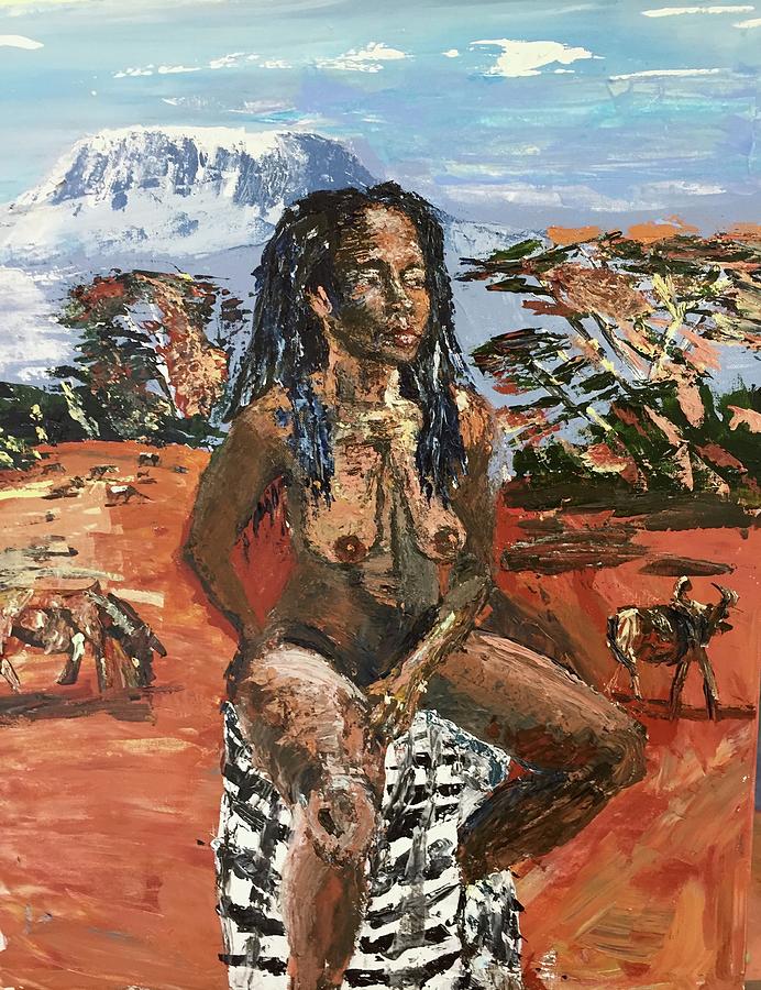 Kenyan Goddess Painting by Julene Franki