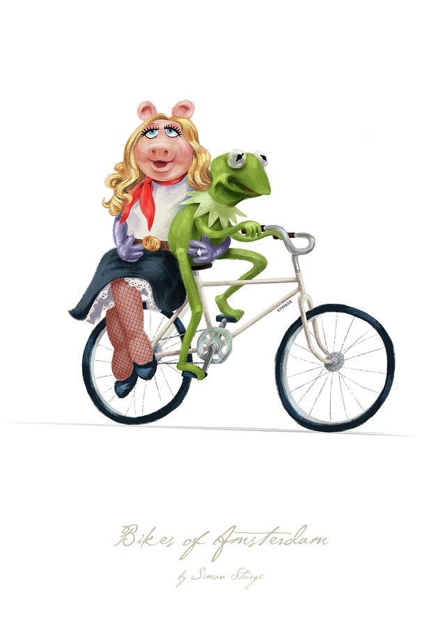 Kermit and Piggy Digital Art by Simon Sturge