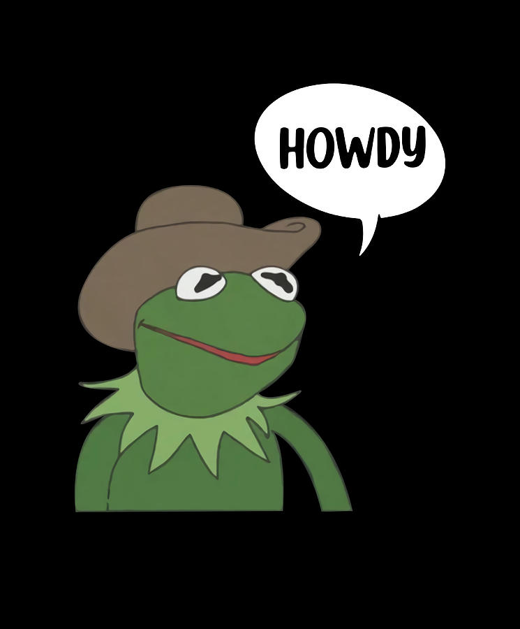 Kermit Cowboy Frog Howdy Meme TShirt Funny meme Painting by Dan ...