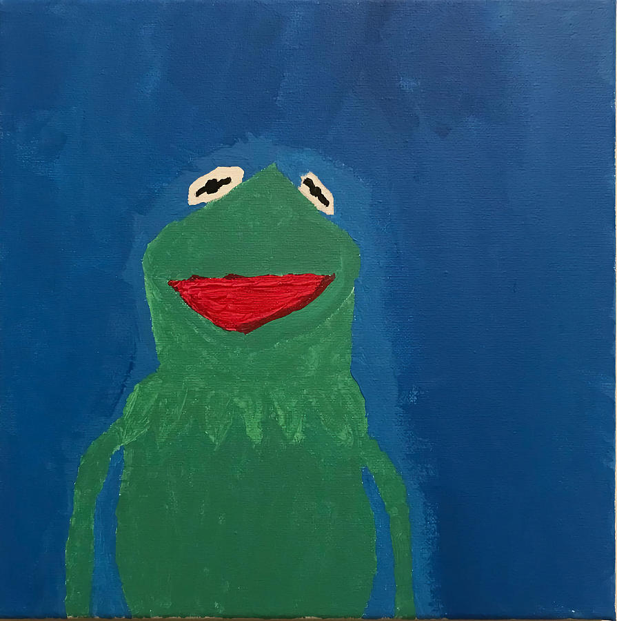 Kermit The Frog Acrylic Poster 70s Painting By Patel Clark 