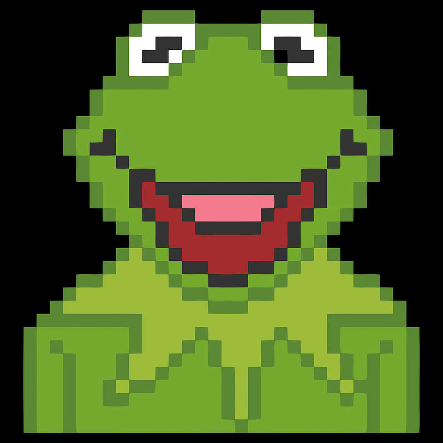 Kermit The Muppets Pixel Character Poster stars Painting by Miller ...