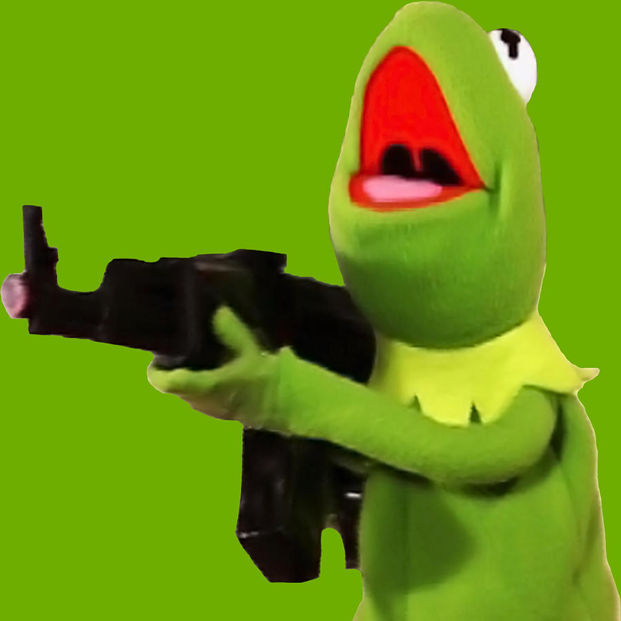 Kermit With Gun Poster 80s Painting by Karl Davies - Fine Art America