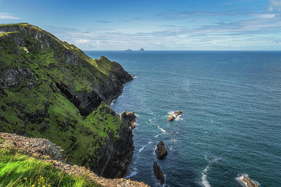 Kerry Cliffs with a view on Great Skellig island Photograph by Dawid ...