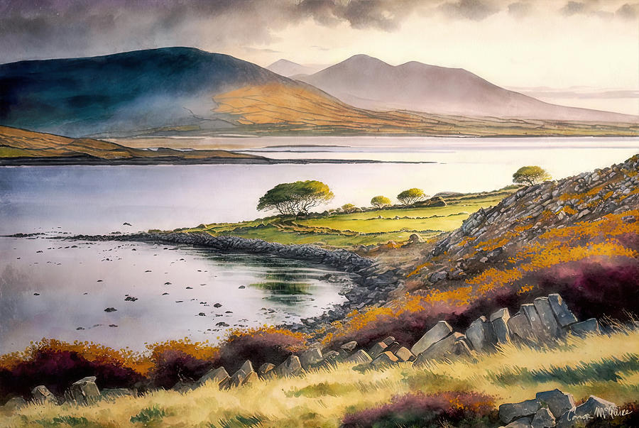 Sunset Painting - Kerry Shoreline III by Conor McGuire