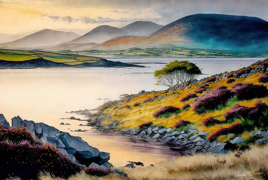 Sunset Painting - Kerry Shoreline IV by Conor McGuire