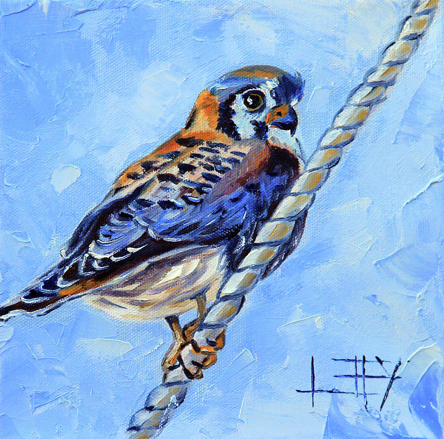 Kestrel Painting by Lisa Elley - Fine Art America