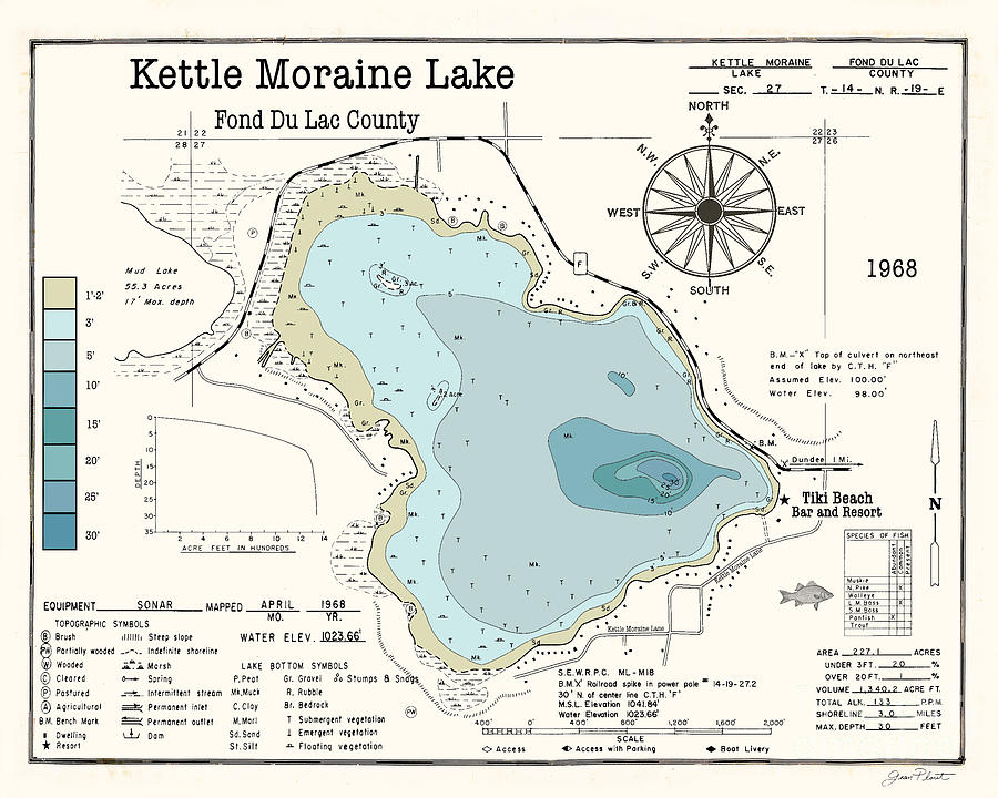 Kettle Moraine Lake WI Digital Art by Jean Plout