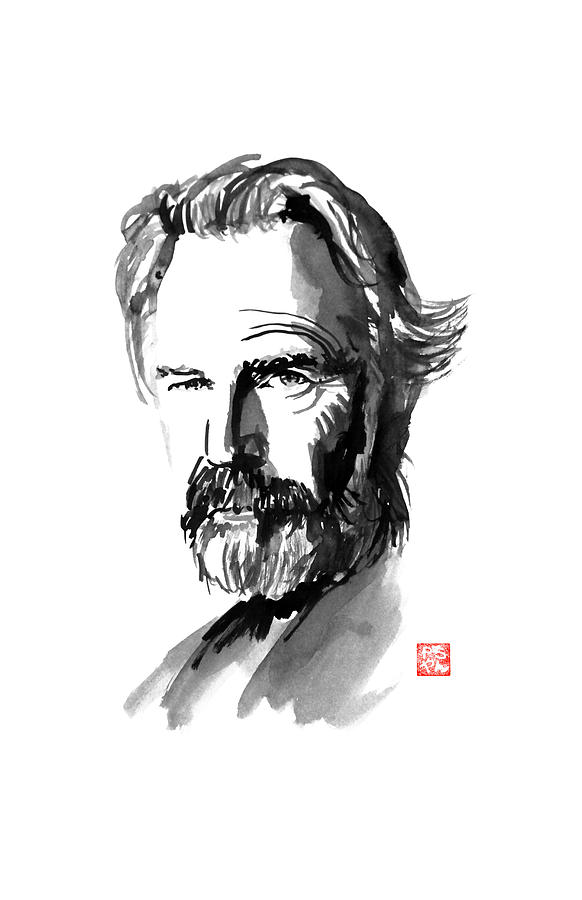 Kevin Costner Painting - Kevin Costner by Pechane Sumie