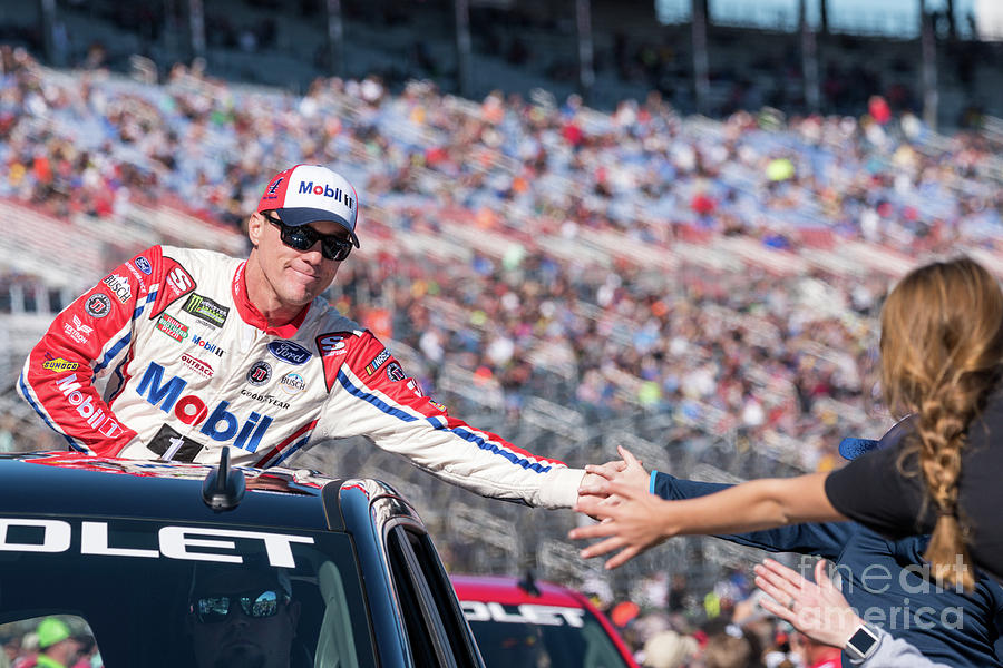 Kevin Harvick greeting fans Photograph by Paul Quinn