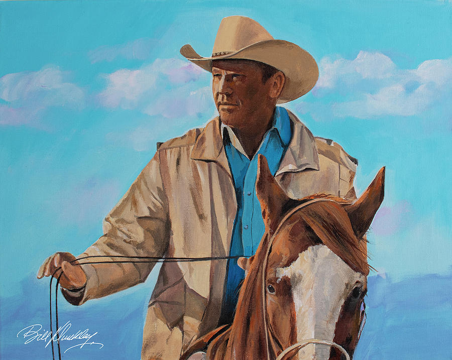 Kevin Costner Painting By Bill Dunkley Pixels   Kevin Kostner Bill Dunkley 