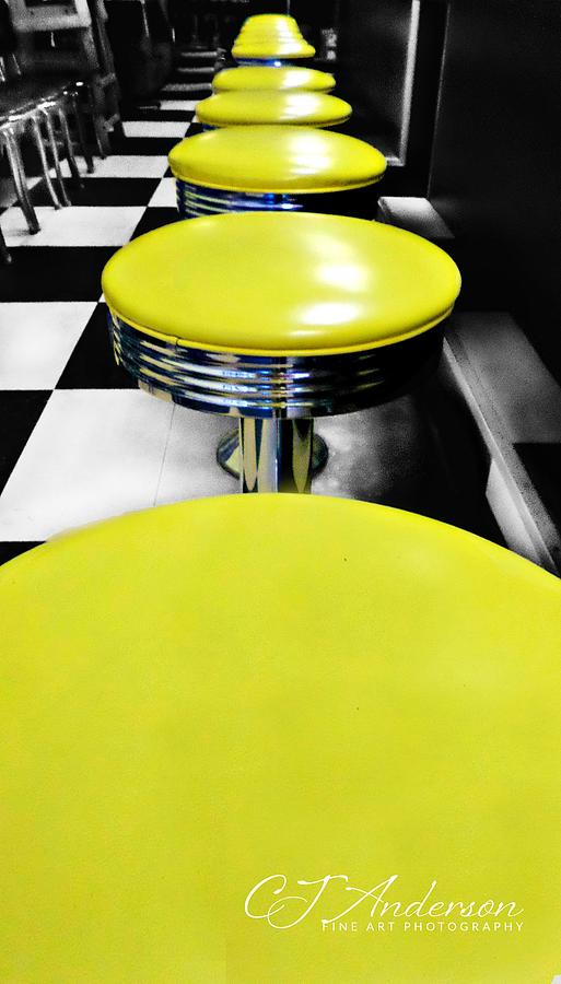 Diner Photograph - Kevins Has A Seat For You by CJ Anderson