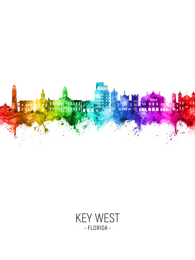 Key West Florida Skyline #14 Digital Art by Michael Tompsett
