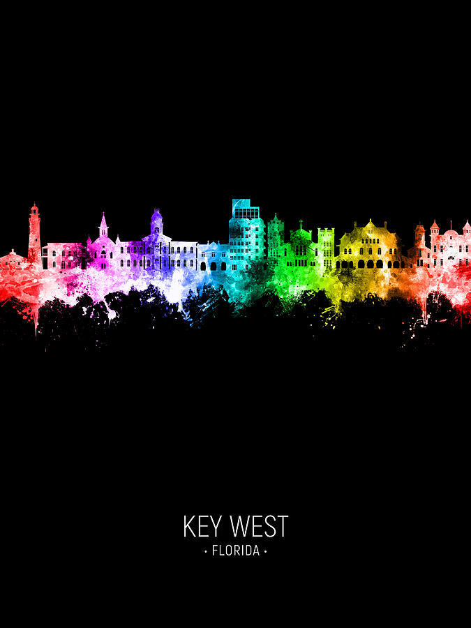 Key West Florida Skyline #17 Digital Art by Michael Tompsett