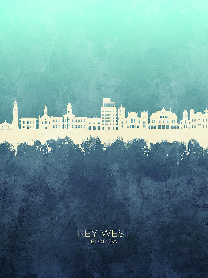 Key West Florida Skyline #24 Digital Art by Michael Tompsett