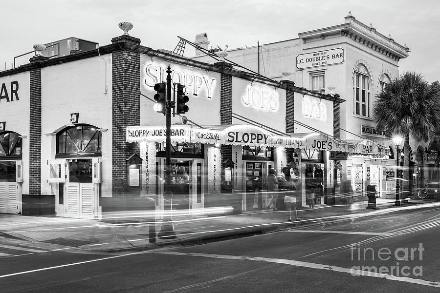 Key West Florida Sloppy Joes Bar Black and White Photograph by Paul Velgos Key West Florida Sloppy Joes Bar Black and White Photograph by Paul Velgos