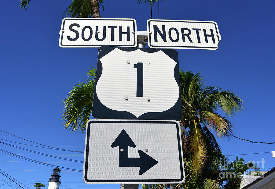 Key West highway one north or south Photograph by David Lee Thompson